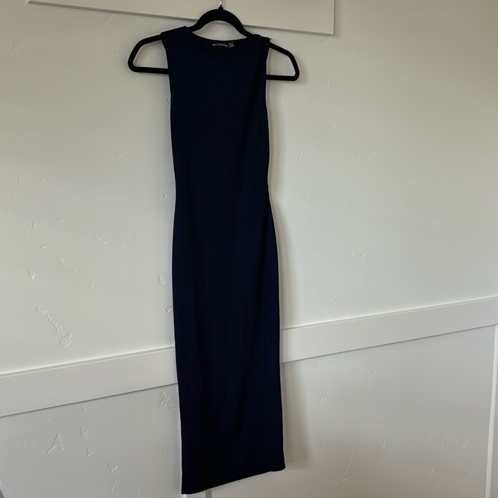 Navy Blue bodycon midi dress